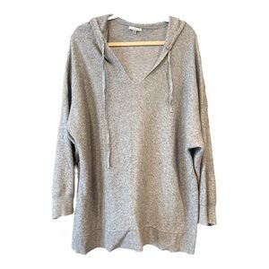 VILA MILANO Light Gray Knit Hoodie Sweater - Women